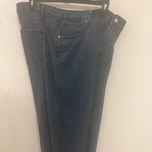 Time and Tru Size 20 Textured Dark Wash Jeans High Rise Straight Leg Stretch
